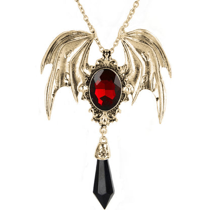 Halloween Gothic Bat Pendant Necklace