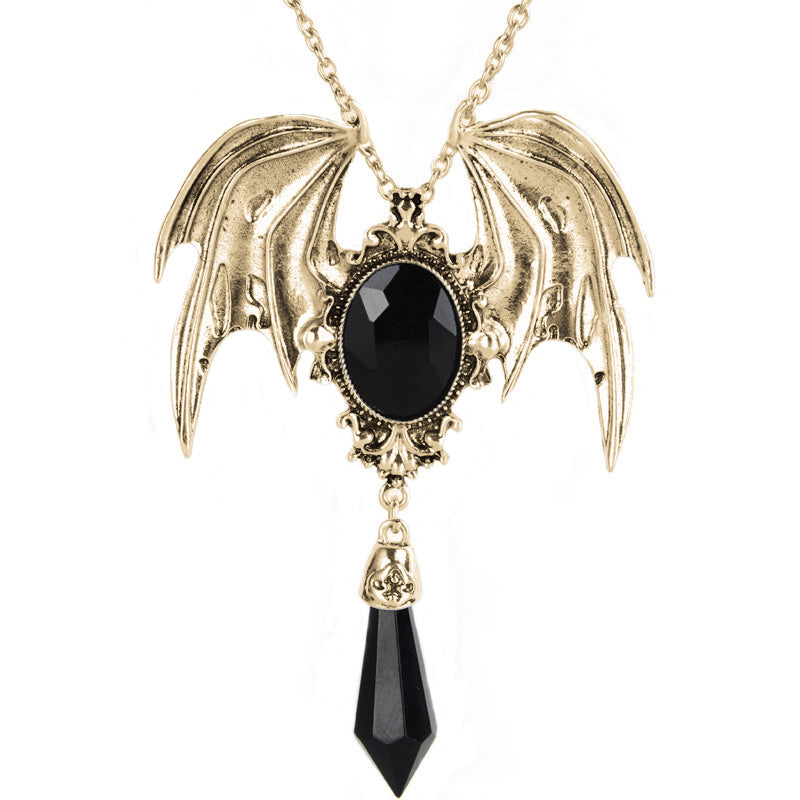 Halloween Gothic Bat Pendant Necklace