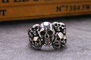Men's skull ghost head ring