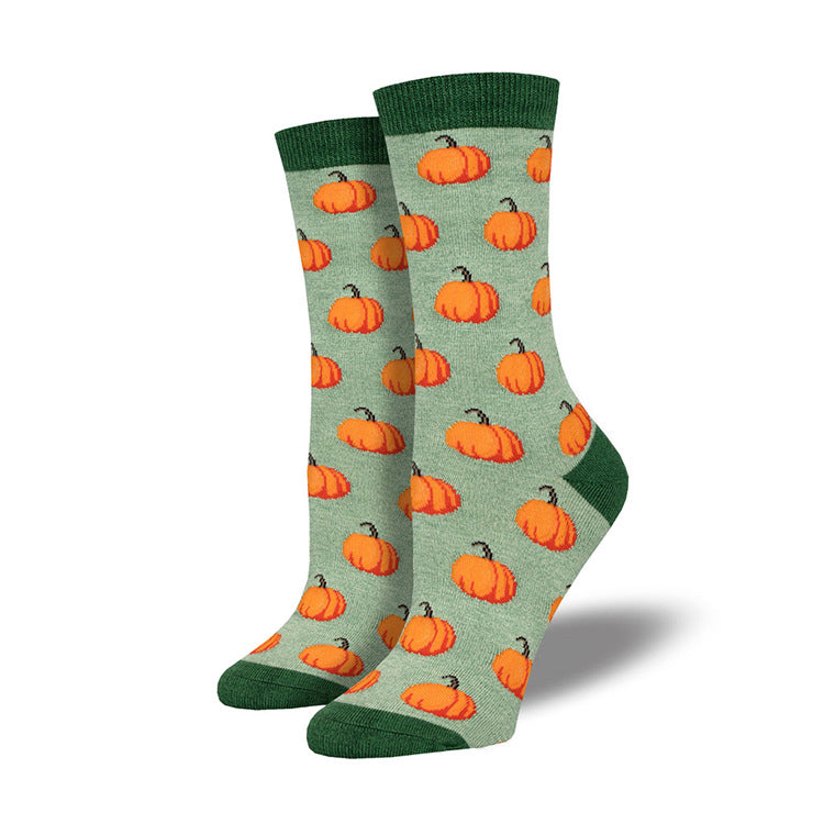 Lustige Halloween Jacquard Crew Socken 