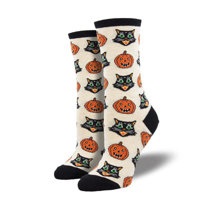 Lustige Halloween Jacquard Crew Socken 