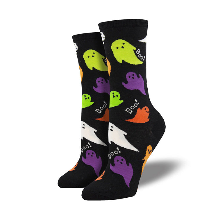 Halloween Funny Jacquard Crew Socks