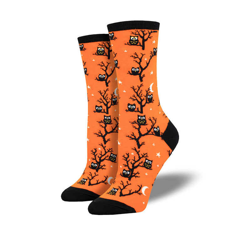 Halloween Funny Jacquard Crew Socks