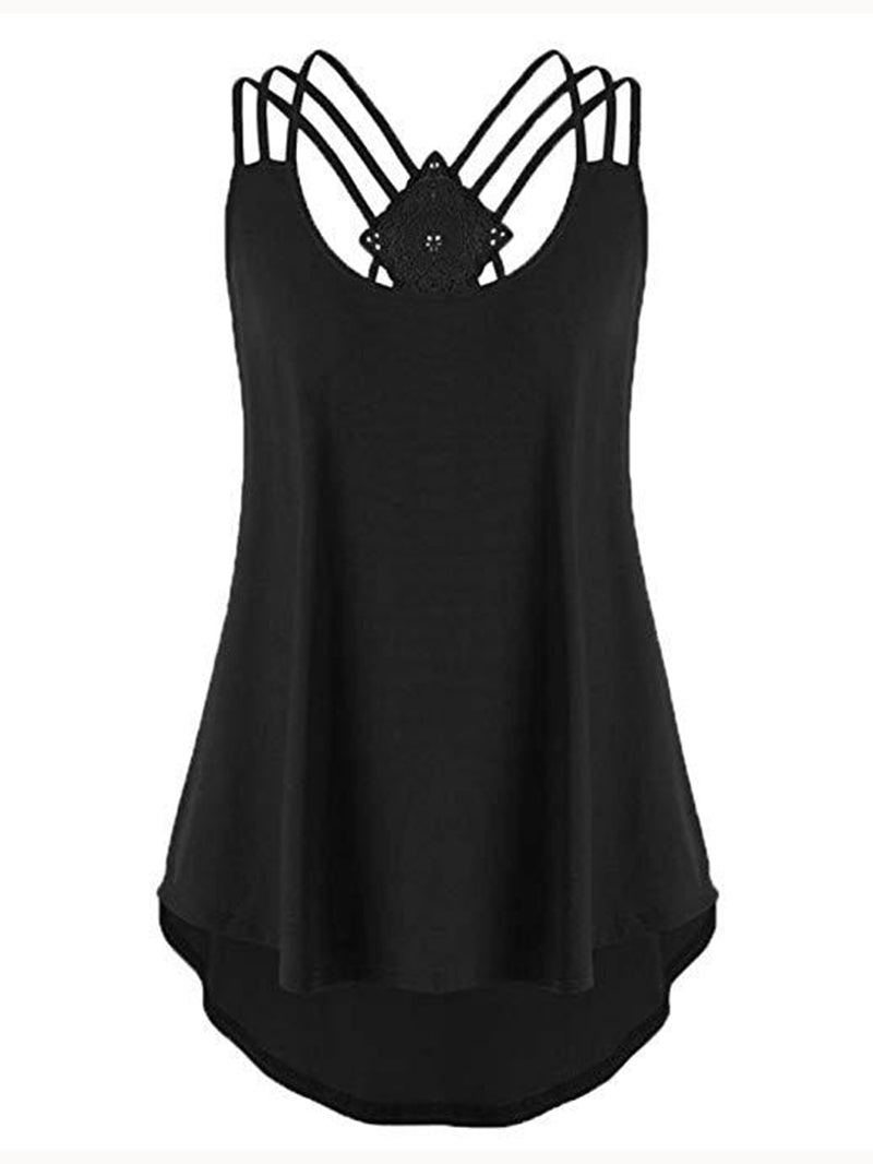 Camisole décontractée et sexy à dos croisé