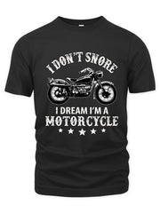 T-shirt décontracté imprimé lettre de moto 