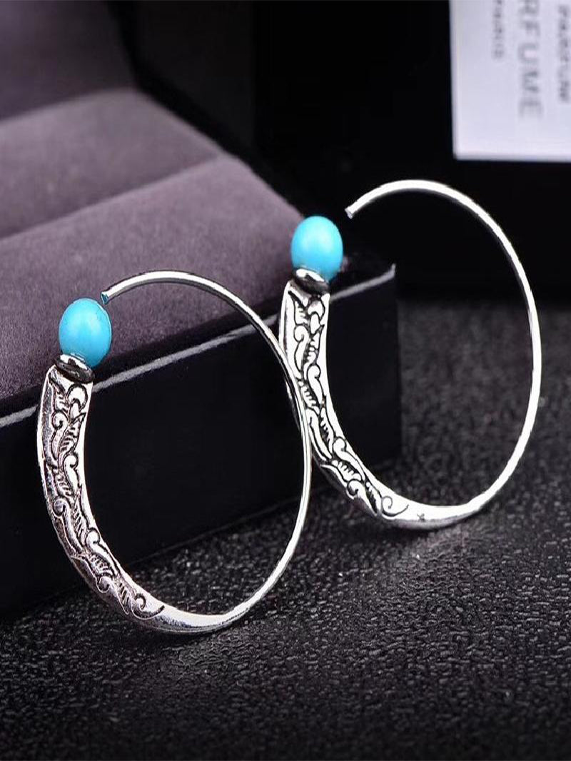 Punk Style Vintage Turquoise Earrings