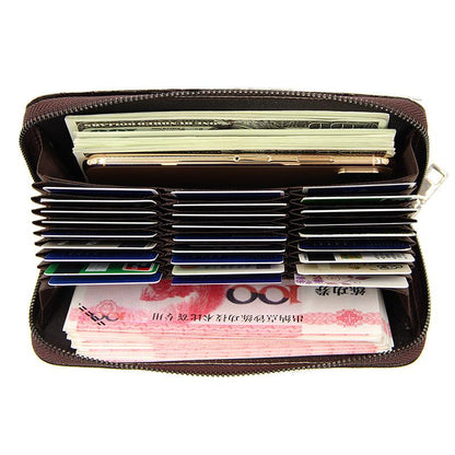 Long Zipper Wallet with Crocodile Pattern