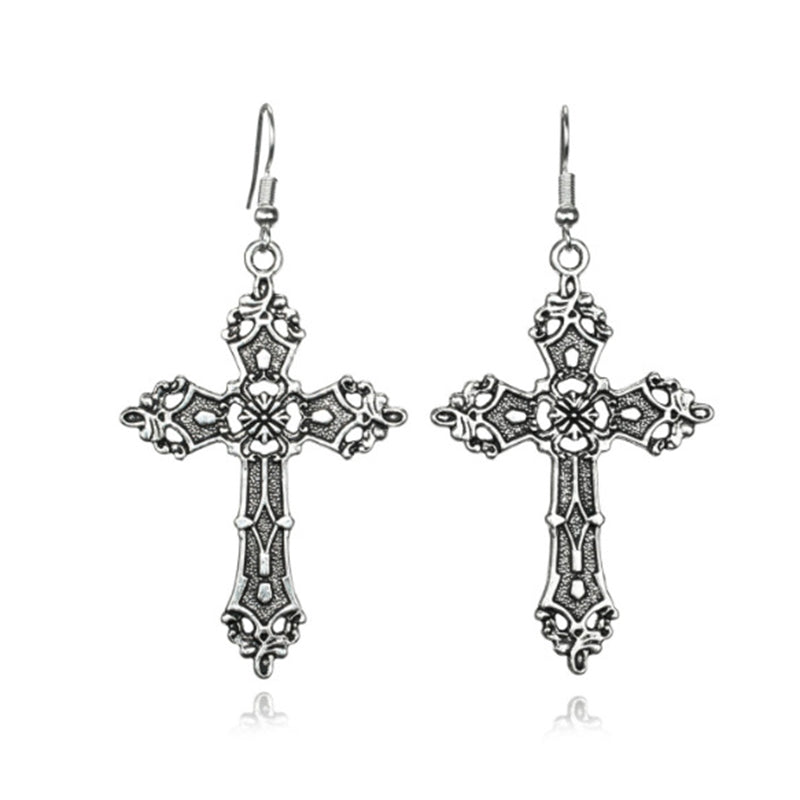 Vintage Gothic Style Cross Earrings