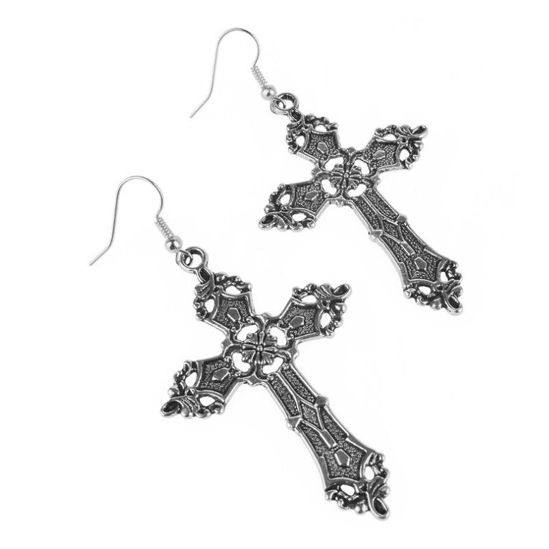 Vintage Gothic Style Cross Earrings