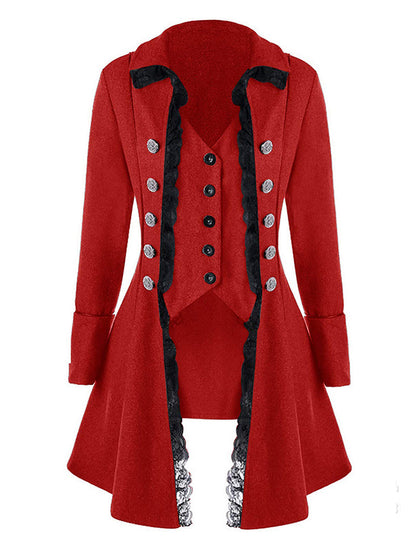 Vintage Style Lace Trim Women's Coat