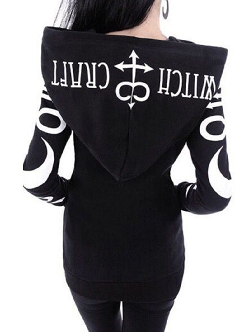 Punk Witch Craft Printed Women's Hoodie