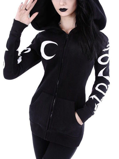 Punk Witch Craft Printed Women's Hoodie