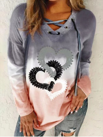 Love Lace Printed Sweatshirt