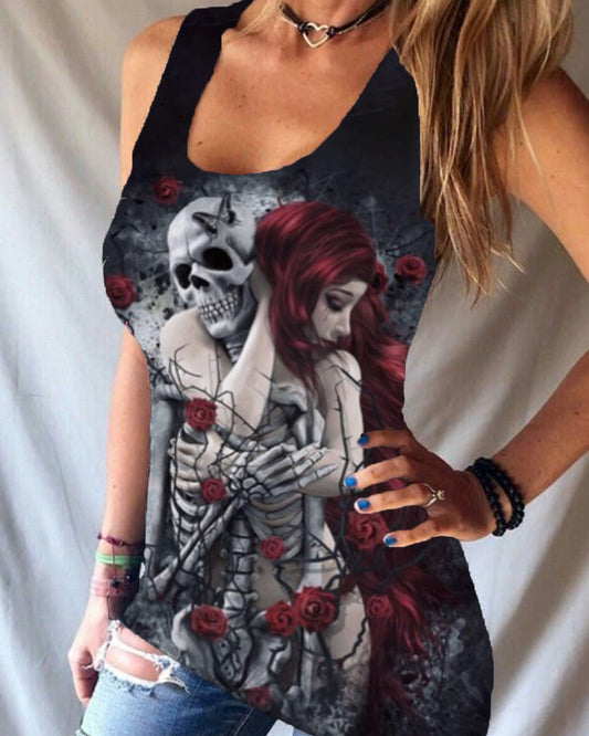 Embrassez le gilet sans manches Skullhead Lover 