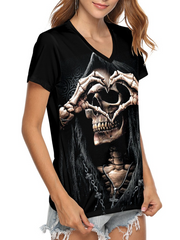 Skull Printed Short Sleeve T-Shirts