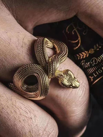 Python Ring Dark Punk Three-Dimensional Snake Ring