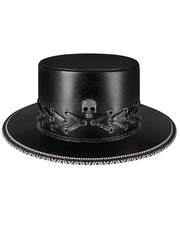 Punk Skull Black Top Hat