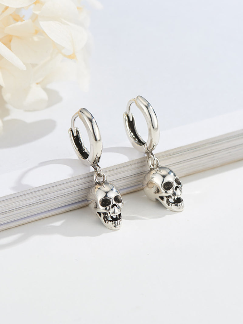 Skull Punk Earrings Ear Clip