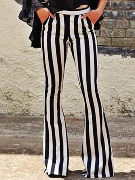 Fashion Stripe Wide Leg Pants