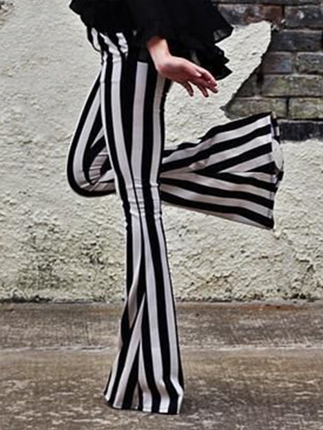 Fashion Stripe Wide Leg Pants