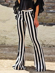 Fashion Stripe Wide Leg Pants