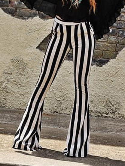 Fashion Stripe Wide Leg Pants