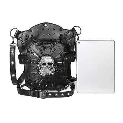 Punk Style Skull Embroidered  Bag