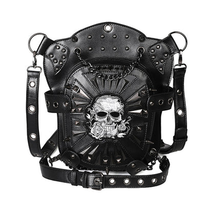 Punk Style Skull Embroidered  Bag