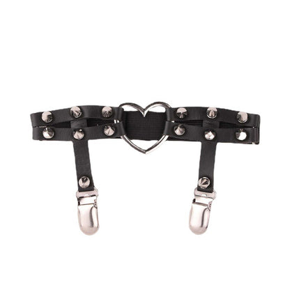 Sexy Heart Buckle Garter Belt