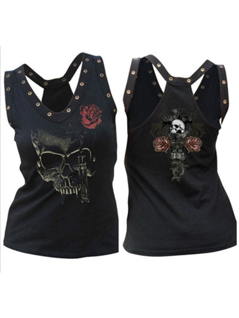 Skull Print Casual Camisole