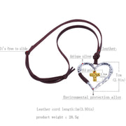 Damen-Halskette mit Herz aus Metall 