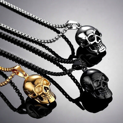 Collier pour hommes crâne de style punk 