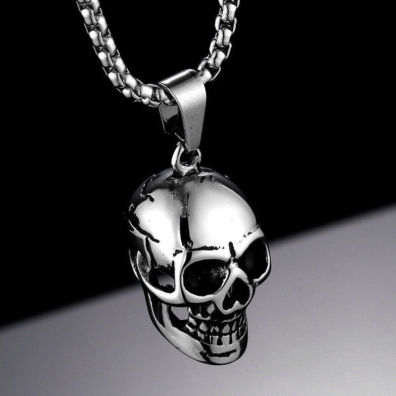 Collier pour hommes crâne de style punk 