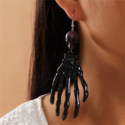 Halloween Cosplay Scary Skull Palm Earrings
