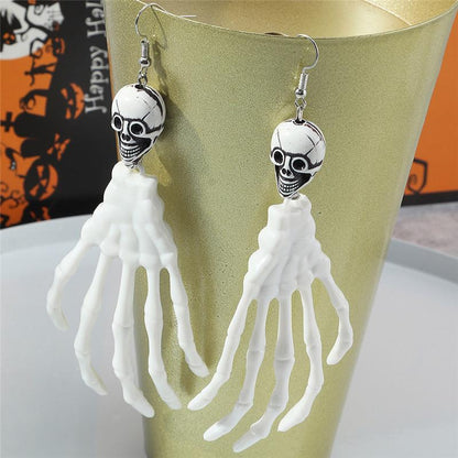 Halloween Cosplay Scary Skull Palm Earrings